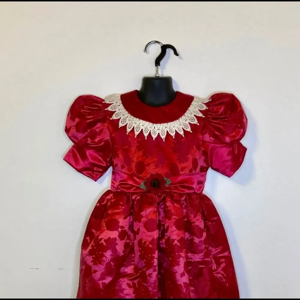 Vintage 1990s Jayne‎ Copeland Floral Brocade Holiday Dress